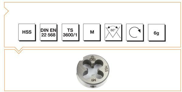 MTE Metrik Normal Vidalı Pafta Lokması HSS DIN EN 22 568 M30 x 3,50 mm