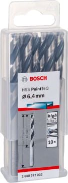Bosch Metal Matkap Ucu HSS PointTeQ (DIN 338) 6,4 mm (10 Adet) - 2608577232