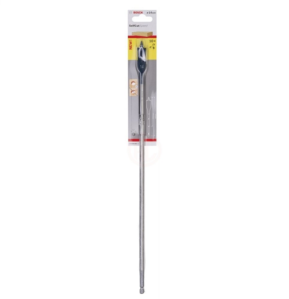 Bosch SelfCut Speed Yaprak Ahşap Matkap Ucu 1/4 İnç Altıgen Şaft 14x400 mm - 2608595405