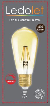 LEDOLET FLAMENT ST64 6W
