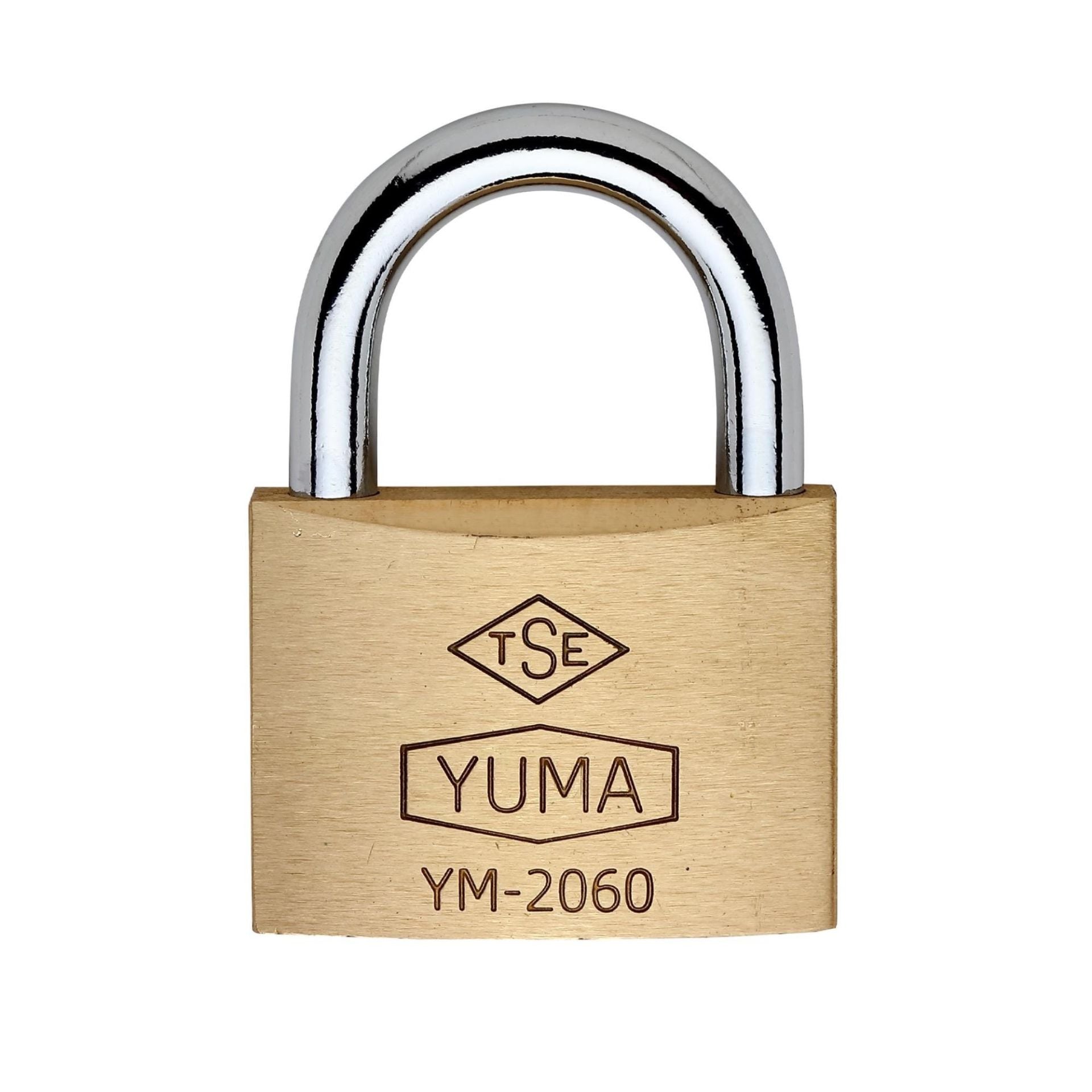 Yuma Kilit Standart Pirinç Asma Kilit Sarı 60 Mm Tek Anahtar Pas