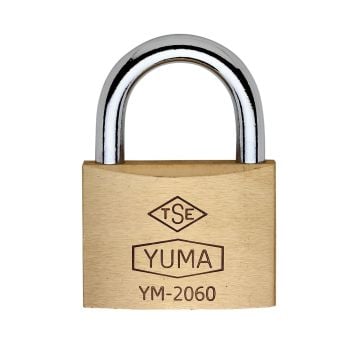 Yuma Kilit Standart Pirinç Asma Kilit Sarı 60 Mm Tek Anahtar Pas
