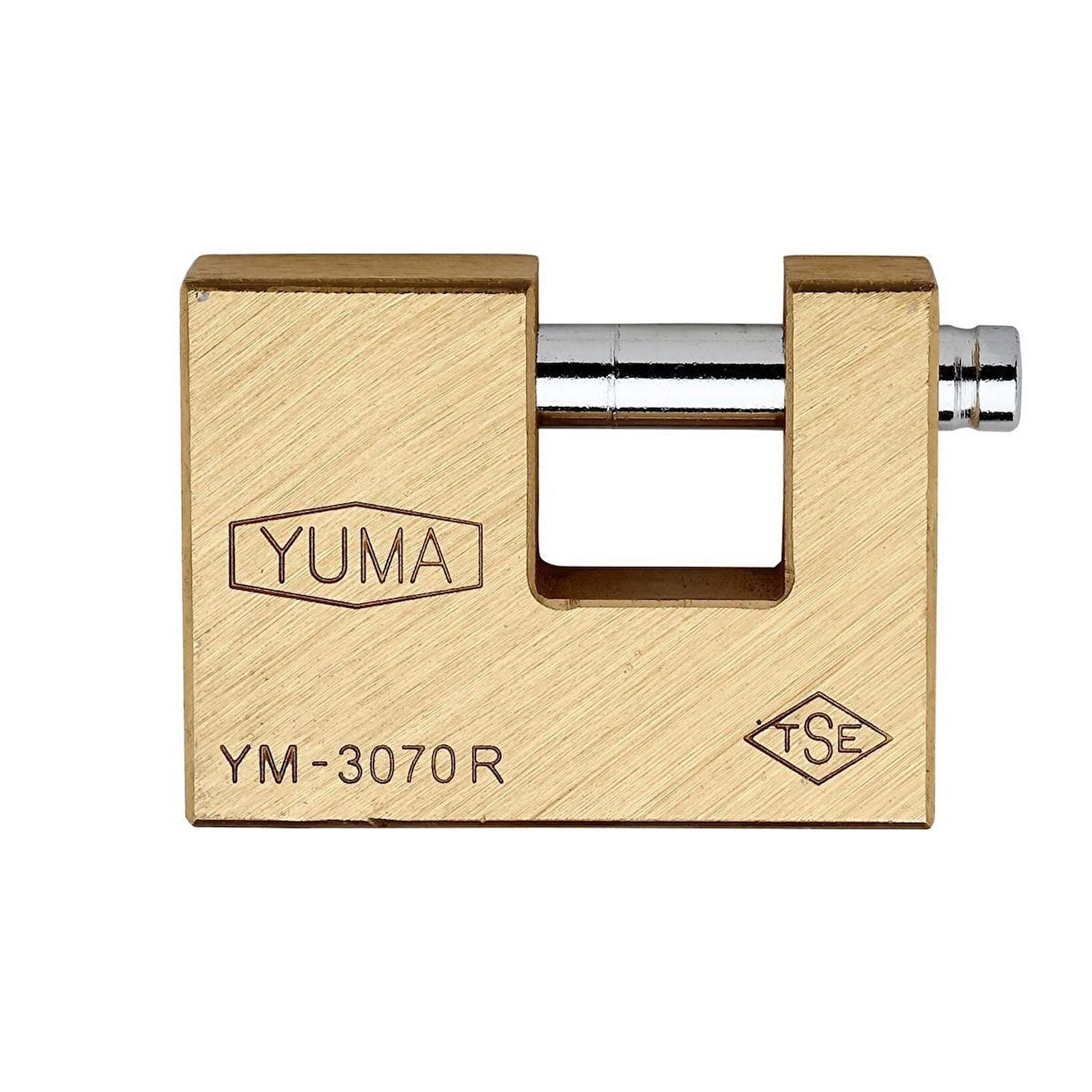 Yuma Kilit Kayar Milli Pirinç Asma Kilit 70 Mm Tek Anahtar Pas