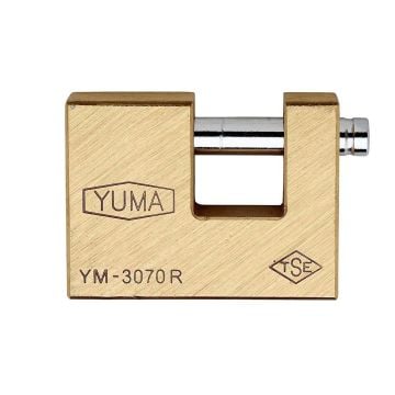 Yuma Kilit Kayar Milli Pirinç Asma Kilit 70 Mm Tek Anahtar Pas