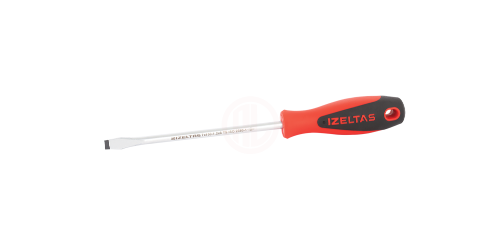 İzeltaş Düz Uçlu Tornavida Ergonomik Seri 6x150 mm
