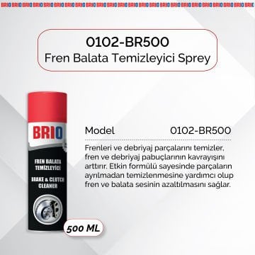 Brio Fren Balata Temizleyici Genel Temizleyici Sprey 500 Ml 2'li