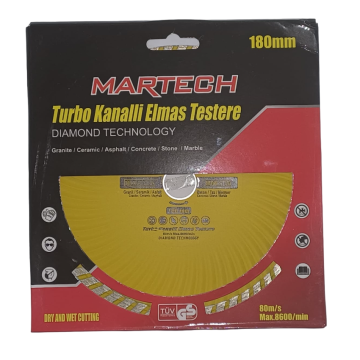 Martech Turbo Kanallı Elmas Testere 180 mm