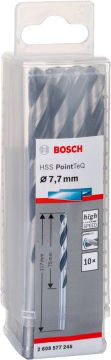Bosch Metal Matkap Ucu HSS PointTeQ (DIN 338) 7,7 mm (10 Adet) - 2608577245