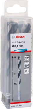 Bosch Metal Matkap Ucu HSS PointTeQ (DIN 338) 8,1 mm (10 Adet) - 2608577249