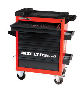 İzeltaş Garaj Serisi Takım Dolabı Mavi Gövde Gri Çekmece (8 Çekmeceli)