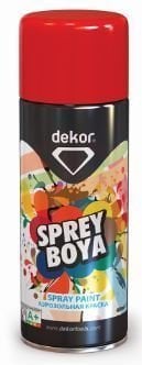 Dekor Hassan Sprey Boya Düz Renk  400 ml Kırmızı RAL3001