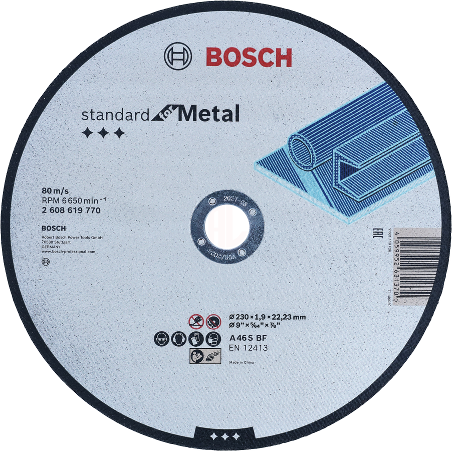 Bosch Kesme Diski Standard For Metal Düz 125x22,23x1,0 mm (A 60 T BF) - 2608619768