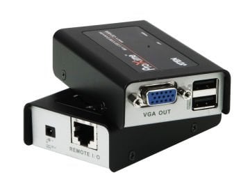 Aten Vga Kvm (Keyboard/Video Monitor/Mouse) Mesafe Uzatma Cihazı, Usb Konsol, 100 Mt Usb Vga Cat 5 Mini Kvm Extender (1280 X 1024@100M)