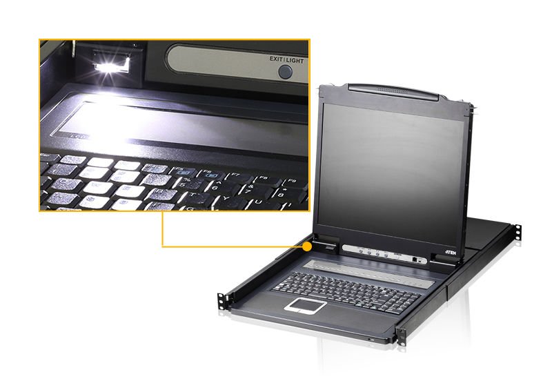 Aten 19 İnç Lcd Kvm Switch, Türkçe Klavyeli
