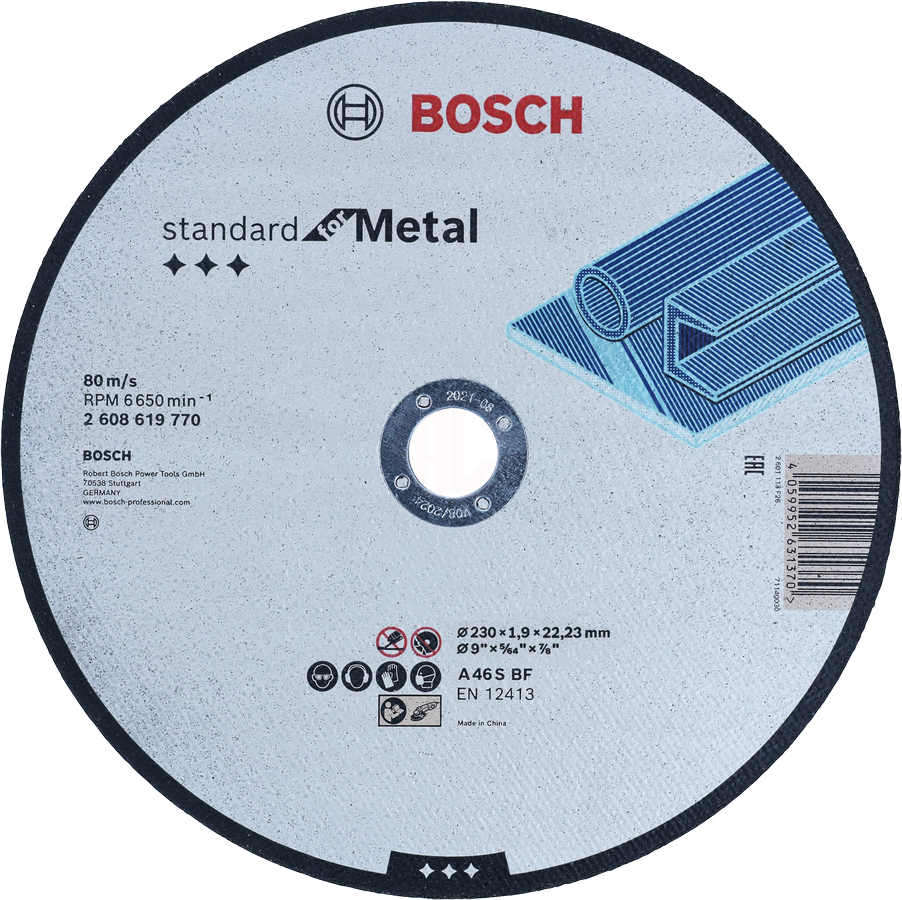 Bosch Kesme Diski Standard For Metal Düz 180x22,23x1,0 mm (A 30 S BF) - 2608619769