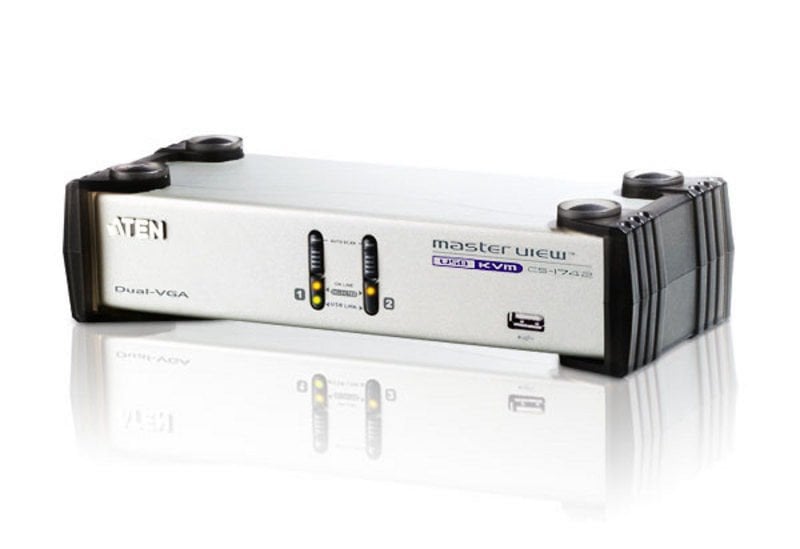Aten 2 Port Usb Vga Dual View Kvmp™ (Keyboard/Video Monitor/Mouse) Periferi Switch