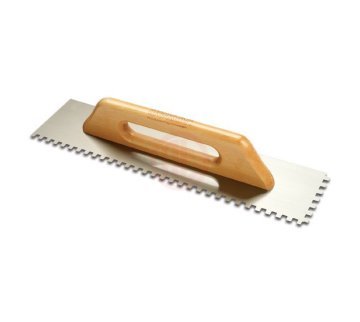 Outlet Dekor Hassan Seramik Malası Ahşap Saplı Kare Diş 10x10 mm Yay Çeliği 50 Cm