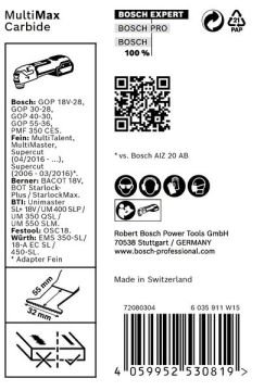 Bosch Starlock Aksesuarı / Expert StarlockPlus Testere MuMax PAIZ32APT (10 Adet) - 2608900029