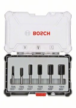 Bosch Freze Ucu Pro Set 6 mm Şaftlı Düz (6 Parça) - 2607017465