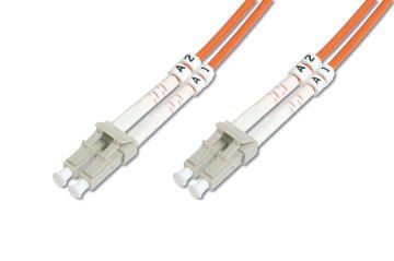Assmann Digitus Lc-Lc Fiber Optik Patch Kablo, 2 Mt, Multimode, Duplex, 62.5/125