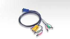 Aten Ps/2 Kvm (Keyboard/Video Monitor/Mouse) Switch İçin Kablo, 5 Mt, 1 X Sphd-15 Erkek, 2 X Audio Yuvası 1 X Monitör 15 Pin Hdb Erkek, 1 X Klavye 6 Pin Mini-Din Erkek, 1 X Mouse 6 Pin Mini-Din Erkek, 2 X Audio Yuvası