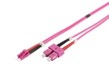 Assmann Digitus Lc-Sc Fiber Optik Patch Cord, Duplex, Multimode, Om4, 50/125 µ, 5 Mt