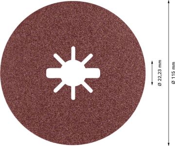 Bosch X-Lock Fiber Zımpara Diski Expert Prisma Ceramic R781 115 mm 80 Kum (5 Adet) - 2608621781