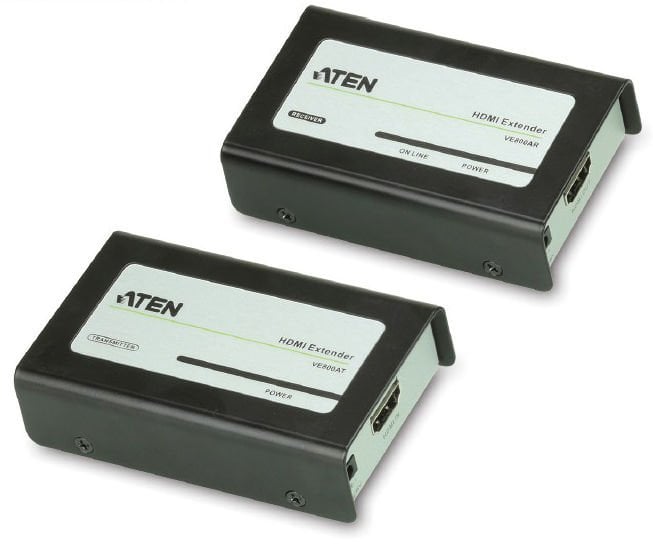 Aten Hdmı Sinyal Uzatma Cihazı, Alıcı (Receiver) Ve Verici (Transmitter) Birim Dahil, 60 Mt
