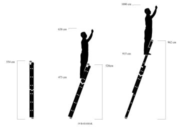 MHT Skybest 2X19 Basamaklı İki Parçalı Sürgülü Alüminyum Merdiven