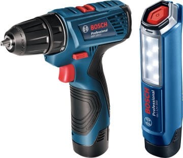 Bosch Akülü Vidalama Matkabı Set (GSR 120-LI + GLI 12V-300) (2 x 2,0 Ah Akü) - 06019G8004
