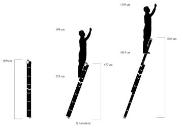 MHT Skybest 2X21 Basamaklı İki Parçalı Sürgülü Alüminyum Merdiven
