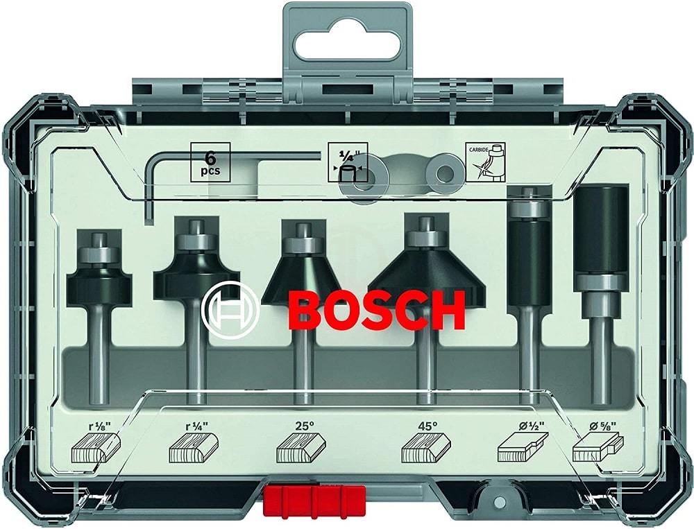 Bosch Freze Ucu Pro Set 1/4 İnç Şaftlı Karışık (6 Parça) - 2607017470