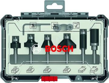 Bosch Freze Ucu Pro Set 1/4 İnç Şaftlı Karışık (6 Parça) - 2607017470