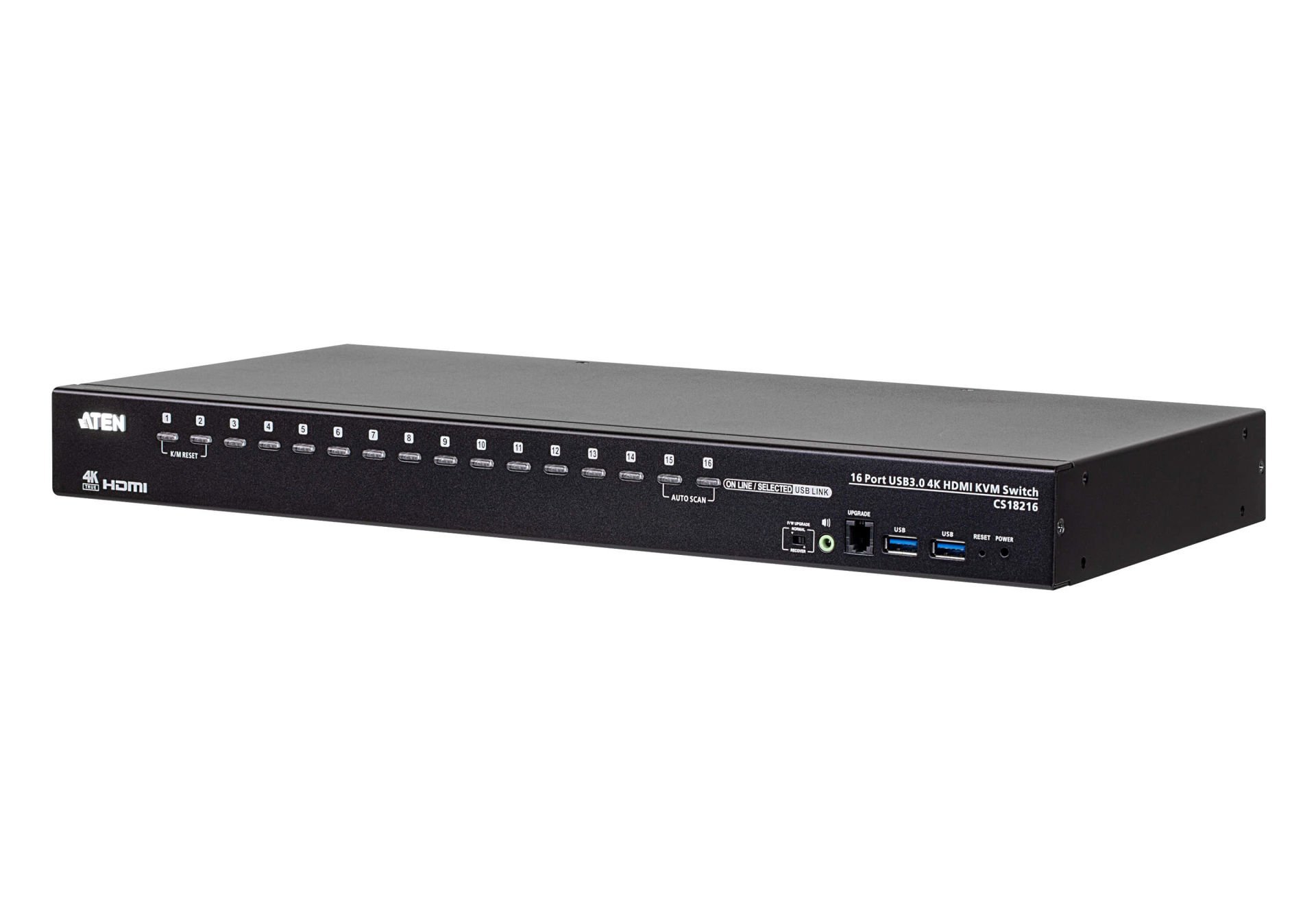 Aten 16-Port Usb 3.0 4K Hdmı Kvm Switch, Kabin Tipi, Kabin Montaj Kiti Ürün İle Birlikte Gelir 16-Port Usb 3.0 4K Hdmı Kvm Switch With Rack Mounting Kit