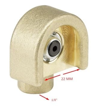 Pressol Tekalamit Buton Başlık (Pirinç) 22 mm 1/8''F