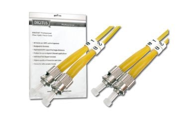 Assmann Digitus St-St Fiber Optik Patch Kablo, 3 Mt, Singlemode, Duplex, 09/125