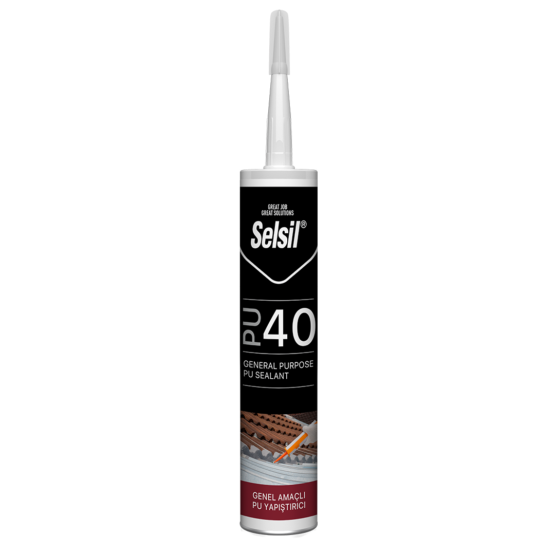 Selsil PU Mastik 40 SHA Poliüretan 300 ml Siyah