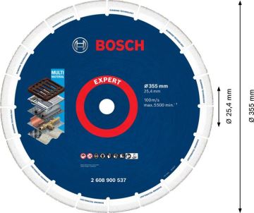 Bosch Metal Kesme Diski Diamond Metal Wheel 355x25,40 mm - 2608900537