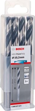 Bosch Metal Matkap Ucu HSS PointTeQ (DIN 338) 10,3 mm (5 Adet) - 2608577271