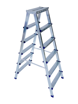 Saraylı Metal Çift Çıkışlı Merdiven 6+6 Basamaklı