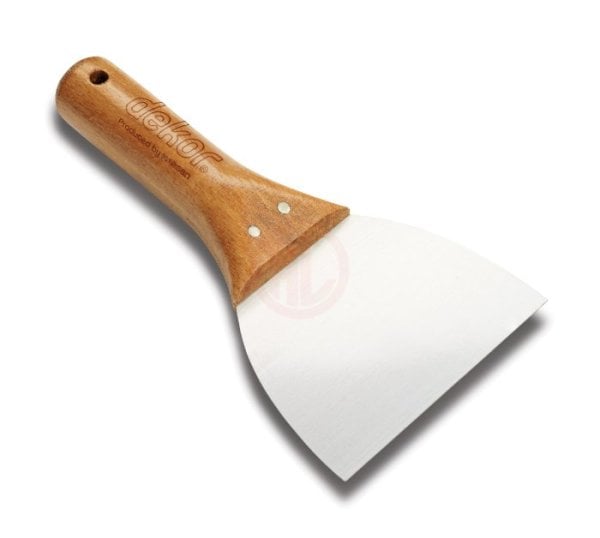 Dekor Hassan Macun Ispatulası Ahşap Saplı Paslanmaz Çelik 11 Cm