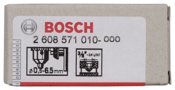 Bosch Anahtarlı Mandren 3/8 İnç - 24 UNF Ø0,5-6,5 mm - 2608571010