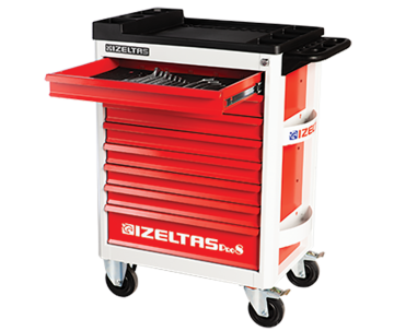 İzeltaş Pro Serisi Takım Dolabı Gri Gövde Mavi Çekmece (5 Çekmeceli)