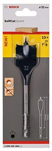 Bosch SelfCut Speed Yaprak Ahşap Matkap Ucu 1/4 İnç Altıgen Şaft 32x152 mm - 2608595498