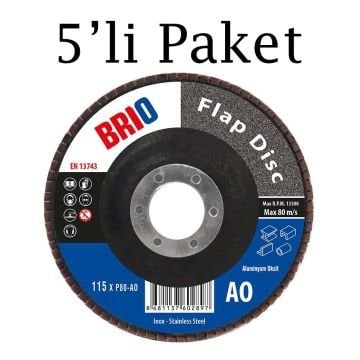 Brio Flap Disk 115Xp80 Ao 5'li Paket