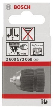 Bosch Anahtarsız Mandren 3/8 İnç - 24 UNF Ø1-10 mm V2 - 2608572068