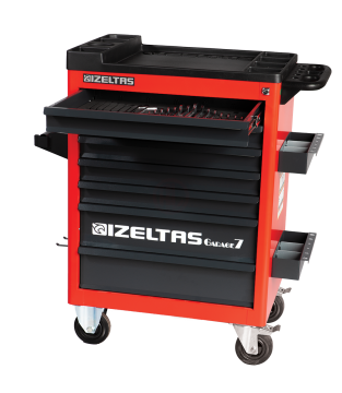 İzeltaş Garaj Serisi Takım Dolabı Gri Gövde Gri Çekmece (5 Çekmeceli)