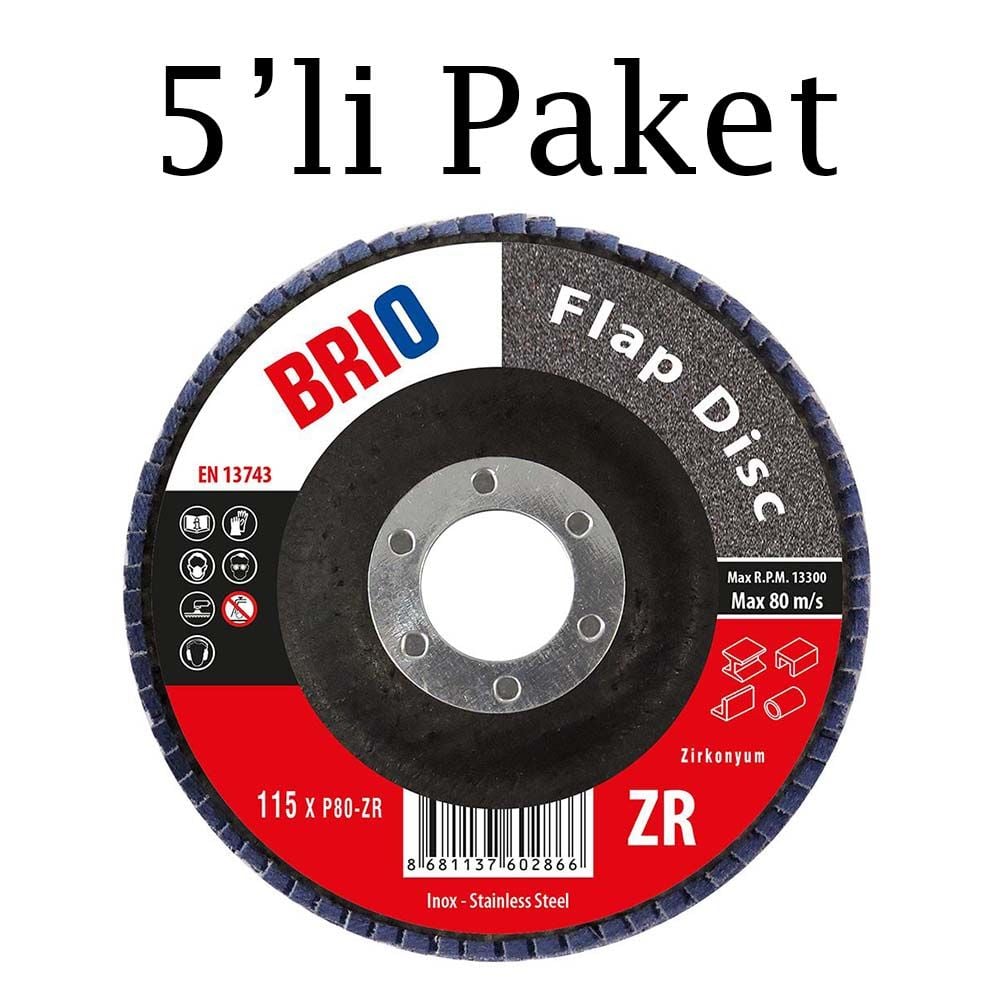 Brio Flap Disk 115Xp80 Zr 5'li Paket