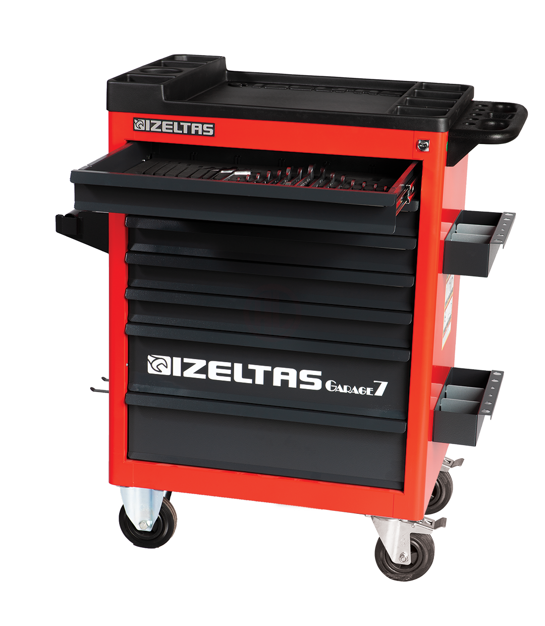 İzeltaş Garaj Serisi Takım Dolabı Mavi Gövde Gri Çekmece (5 Çekmeceli)