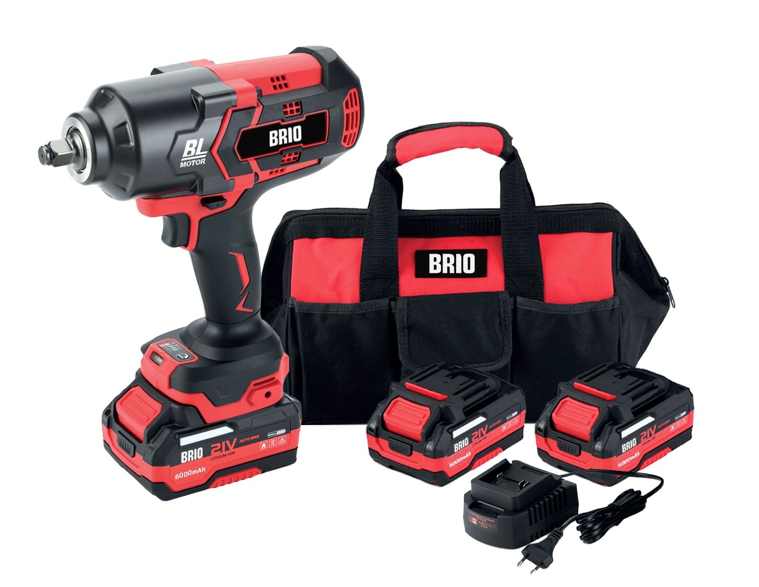 Brio Akülü Somun Sökme Çift Akülü 1/2 1600 Nm 21V 6.0Ah